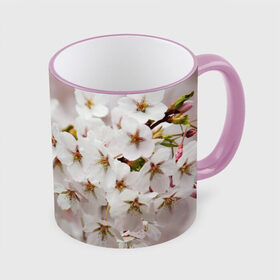 Кружка 3D с принтом Весеннее цветение в Тюмени, керамика | ёмкость 330 мл | белый | весна | лепестки | прикольные картинки | цветочки | цветы