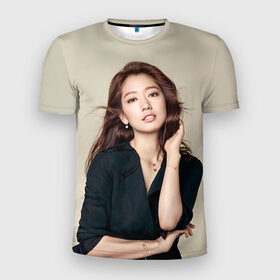 Мужская футболка 3D спортивная с принтом Song Hye Kyo в Тюмени, 100% полиэстер с улучшенными характеристиками | приталенный силуэт, круглая горловина, широкие плечи, сужается к линии бедра | дорама
