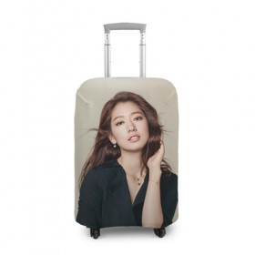 Чехол для чемодана 3D с принтом Song Hye Kyo в Тюмени, 86% полиэфир, 14% спандекс | двустороннее нанесение принта, прорези для ручек и колес | дорама