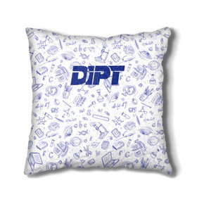 Подушка 3D с принтом DIPT в Тюмени, наволочка – 100% полиэстер, наполнитель – холлофайбер (легкий наполнитель, не вызывает аллергию). | состоит из подушки и наволочки. Наволочка на молнии, легко снимается для стирки | 