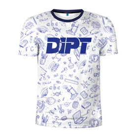Мужская футболка 3D спортивная с принтом DIPT в Тюмени, 100% полиэстер с улучшенными характеристиками | приталенный силуэт, круглая горловина, широкие плечи, сужается к линии бедра | Тематика изображения на принте: 
