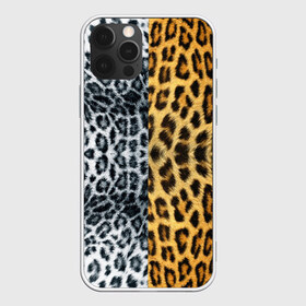 Чехол для iPhone 12 Pro Max с принтом Леопард Снежный Барс в Тюмени, Силикон |  | textures | барс | животное | леопард | пятна | снежный | текстура | чёрное с белым