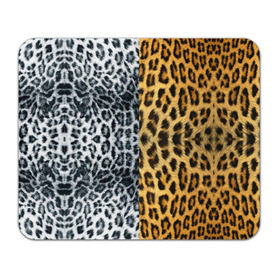 Коврик прямоугольный с принтом Леопард/Снежный Барс в Тюмени, натуральный каучук | размер 230 х 185 мм; запечатка лицевой стороны | Тематика изображения на принте: textures | барс | животное | леопард | пятна | снежный | текстура | чёрное с белым