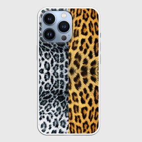 Чехол для iPhone 13 Pro с принтом Леопард Снежный Барс в Тюмени,  |  | Тематика изображения на принте: textures | барс | животное | леопард | пятна | снежный | текстура | чёрное с белым