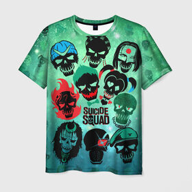Мужская футболка 3D с принтом Suicide Squad в Тюмени, 100% полиэфир | прямой крой, круглый вырез горловины, длина до линии бедер | Тематика изображения на принте: suicide squad