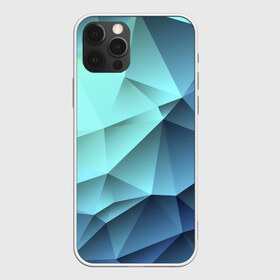 Чехол для iPhone 12 Pro Max с принтом Polygon blue в Тюмени, Силикон |  | полигон | текстура