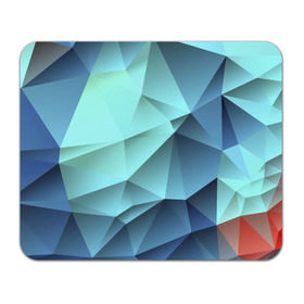 Коврик прямоугольный с принтом Polygon blue в Тюмени, натуральный каучук | размер 230 х 185 мм; запечатка лицевой стороны | полигон | текстура