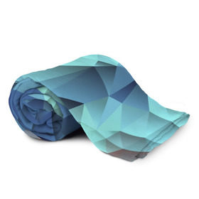 Плед 3D с принтом Polygon blue в Тюмени, 100% полиэстер | закругленные углы, все края обработаны. Ткань не мнется и не растягивается | полигон | текстура