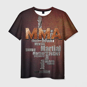 Мужская футболка 3D с принтом MMA в Тюмени, 100% полиэфир | прямой крой, круглый вырез горловины, длина до линии бедер | judo | mixed | mma | sambo | wrestling