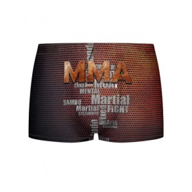 Мужские трусы 3D с принтом MMA в Тюмени, 50% хлопок, 50% полиэстер | классическая посадка, на поясе мягкая тканевая резинка | judo | mixed | mma | sambo | wrestling