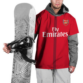 Накидка на куртку 3D с принтом Арсенал (форма) в Тюмени, 100% полиэстер |  | Тематика изображения на принте: arsenal | арсенал | футбол