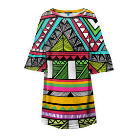 Детское платье 3D с принтом Зимбабве в Тюмени, 100% полиэстер | прямой силуэт, чуть расширенный к низу. Круглая горловина, на рукавах — воланы | африка | орнамент | этнический | этно