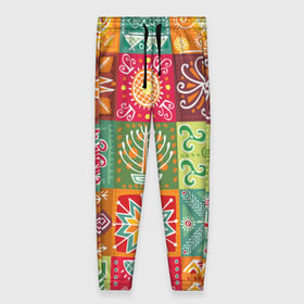 Женские брюки 3D с принтом Гвинея-Бисау в Тюмени, полиэстер 100% | прямой крой, два кармана без застежек по бокам, с мягкой трикотажной резинкой на поясе и по низу штанин. В поясе для дополнительного комфорта — широкие завязки | африка | паттерн | разноцветный | этно | яркий