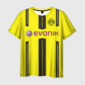 Мужская футболка 3D с принтом Borussia Dortmund в Тюмени, 100% полиэфир | прямой крой, круглый вырез горловины, длина до линии бедер | боруссия | дортмунд