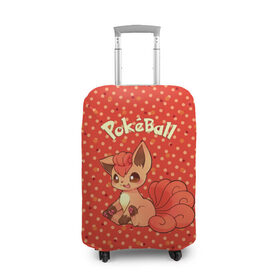 Чехол для чемодана 3D с принтом Pokeball в Тюмени, 86% полиэфир, 14% спандекс | двустороннее нанесение принта, прорези для ручек и колес | pokeball | pokemon | покебол | покемон
