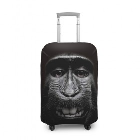 Чехол для чемодана 3D с принтом обезьяна в Тюмени, 86% полиэфир, 14% спандекс | двустороннее нанесение принта, прорези для ручек и колес | взгляд | голова | животные | обезьяна | природа