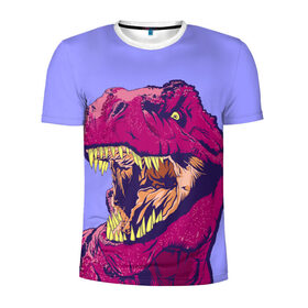 Мужская футболка 3D спортивная с принтом rex в Тюмени, 100% полиэстер с улучшенными характеристиками | приталенный силуэт, круглая горловина, широкие плечи, сужается к линии бедра | dinosaur | t rex | динозавр | рекс | тирекс
