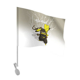 Флаг для автомобиля с принтом Pikachu в Тюмени, 100% полиэстер | Размер: 30*21 см | pikachu | pokeball | pokemon | пикачу | покеболл | покемон