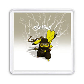 Магнит 55*55 с принтом Pikachu в Тюмени, Пластик | Размер: 65*65 мм; Размер печати: 55*55 мм | Тематика изображения на принте: pikachu | pokeball | pokemon | пикачу | покеболл | покемон
