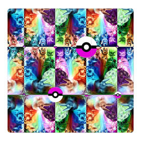 Магнитный плакат 3Х3 с принтом Pokeball в Тюмени, Полимерный материал с магнитным слоем | 9 деталей размером 9*9 см | pokeball | pokemon | покебол | покемон