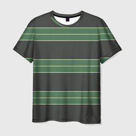 Мужская футболка 3D с принтом Одежда Курта Кобейна в Тюмени, 100% полиэфир | прямой крой, круглый вырез горловины, длина до линии бедер | Тематика изображения на принте: в полоску | зеленая | курт кобейн | полосатая | полоски