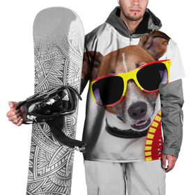 Накидка на куртку 3D с принтом Джек Рассел с веером в Тюмени, 100% полиэстер |  | джек рассел | песик | песики | собака | собаки | терьер