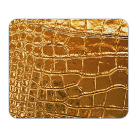 Коврик прямоугольный с принтом Золотой Крокодил в Тюмени, натуральный каучук | размер 230 х 185 мм; запечатка лицевой стороны | gold | texture | глянец | золото | кожа | крокодил | текстура