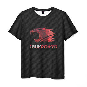 Мужская футболка 3D с принтом cs:go - iBUYPOWER (KATOWICE 2014) в Тюмени, 100% полиэфир | прямой крой, круглый вырез горловины, длина до линии бедер | Тематика изображения на принте: cs | csgo | го | кс