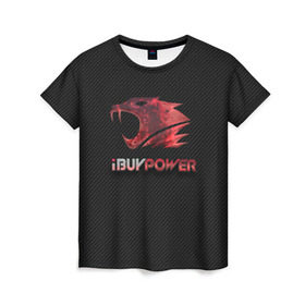 Женская футболка 3D с принтом cs:go - iBUYPOWER (KATOWICE 2014) в Тюмени, 100% полиэфир ( синтетическое хлопкоподобное полотно) | прямой крой, круглый вырез горловины, длина до линии бедер | cs | csgo | го | кс