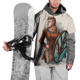 Накидка на куртку 3D с принтом Лагерта в Тюмени, 100% полиэстер |  | викинги