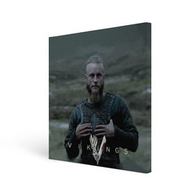 Холст квадратный с принтом Рагнар Лодброк в Тюмени, 100% ПВХ |  | Тематика изображения на принте: викинги