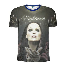 Мужская футболка 3D спортивная с принтом Тарья Турунен Nightwish в Тюмени, 100% полиэстер с улучшенными характеристиками | приталенный силуэт, круглая горловина, широкие плечи, сужается к линии бедра | Тематика изображения на принте: nightwish | металл | музыка | рок | тарья турунен