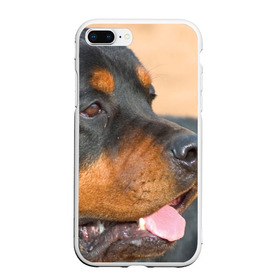 Чехол для iPhone 7Plus/8 Plus матовый с принтом Ротвейлер в Тюмени, Силикон | Область печати: задняя сторона чехла, без боковых панелей | большая | пес | песик | псина | ротвейлер | ротвейлеры | собака | собаки