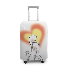 Чехол для чемодана 3D с принтом Верность любви в Тюмени, 86% полиэфир, 14% спандекс | двустороннее нанесение принта, прорези для ручек и колес | арт | краска | лето | лучи | любовь | рисунки | свет | цветы