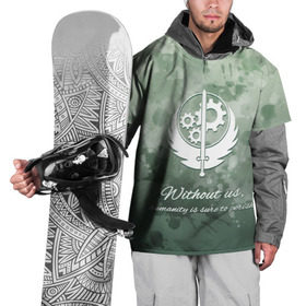 Накидка на куртку 3D с принтом Сила Братства Стали в Тюмени, 100% полиэстер |  | Тематика изображения на принте: fallout | братство стали | фаллаут