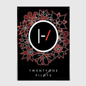 Постер с принтом Twenty one pilots в Тюмени, 100% бумага
 | бумага, плотность 150 мг. Матовая, но за счет высокого коэффициента гладкости имеет небольшой блеск и дает на свету блики, но в отличии от глянцевой бумаги не покрыта лаком | rock | t.o.p. | top | twenty one pilots | рок