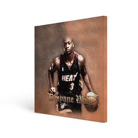 Холст квадратный с принтом Баскетболист Dwyane Wade в Тюмени, 100% ПВХ |  | chicago bulls | баскетбол | буллз | дуэйн уэйд | нба | чикаго