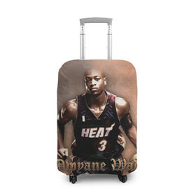 Чехол для чемодана 3D с принтом Баскетболист Dwyane Wade в Тюмени, 86% полиэфир, 14% спандекс | двустороннее нанесение принта, прорези для ручек и колес | chicago bulls | баскетбол | буллз | дуэйн уэйд | нба | чикаго