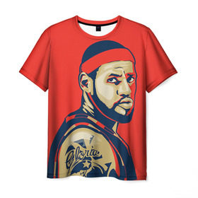 Мужская футболка 3D с принтом LeBron James в Тюмени, 100% полиэфир | прямой крой, круглый вырез горловины, длина до линии бедер | cleveland cavaliers | lebron james | nba. | баскетбол | баскетболист | джеймс леброн | кливленд кавальерс | нба