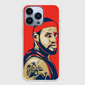 Чехол для iPhone 13 Pro с принтом LeBron James в Тюмени,  |  | Тематика изображения на принте: cleveland cavaliers | lebron james | nba. | баскетбол | баскетболист | джеймс леброн | кливленд кавальерс | нба