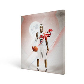 Холст квадратный с принтом LeBron James в Тюмени, 100% ПВХ |  | cleveland cavaliers | lebron james | nba. | баскетбол | баскетболист | джеймс леброн | кливленд кавальерс | нба