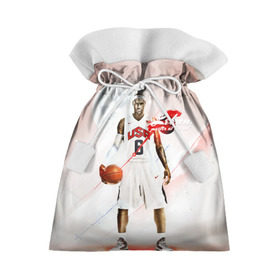 Подарочный 3D мешок с принтом LeBron James в Тюмени, 100% полиэстер | Размер: 29*39 см | Тематика изображения на принте: cleveland cavaliers | lebron james | nba. | баскетбол | баскетболист | джеймс леброн | кливленд кавальерс | нба