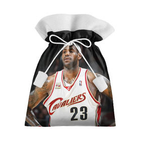 Подарочный 3D мешок с принтом LeBron James в Тюмени, 100% полиэстер | Размер: 29*39 см | cleveland cavaliers | lebron james | nba. | баскетбол | баскетболист | джеймс леброн | кливленд кавальерс | нба