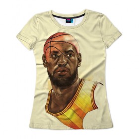 Женская футболка 3D с принтом LeBron James в Тюмени, 100% полиэфир ( синтетическое хлопкоподобное полотно) | прямой крой, круглый вырез горловины, длина до линии бедер | cleveland cavaliers | lebron james | nba. | баскетбол | баскетболист | джеймс леброн | кливленд кавальерс | нба