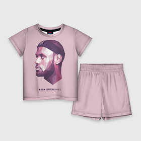 Детский костюм с шортами 3D с принтом LeBron James в Тюмени,  |  | cleveland cavaliers | lebron james | nba. | баскетбол | баскетболист | джеймс леброн | кливленд кавальерс | нба