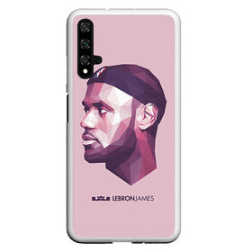 Чехол для Honor 20 с принтом LeBron James в Тюмени, Силикон | Область печати: задняя сторона чехла, без боковых панелей | Тематика изображения на принте: cleveland cavaliers | lebron james | nba. | баскетбол | баскетболист | джеймс леброн | кливленд кавальерс | нба