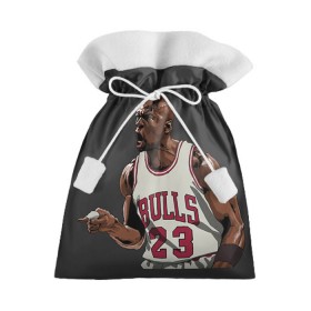 Подарочный 3D мешок с принтом Michael Jordan в Тюмени, 100% полиэстер | Размер: 29*39 см | Тематика изображения на принте: chicago bulls | michael jeffrey jordan | nba. | баскетбол | баскетболист | вашингтон уизардс | майкл джордан | нба | чикаго | чикаго буллз
