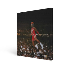 Холст квадратный с принтом Michael Jordan в Тюмени, 100% ПВХ |  | chicago bulls | michael jeffrey jordan | nba. | баскетбол | баскетболист | вашингтон уизардс | майкл джордан | нба | чикаго | чикаго буллз