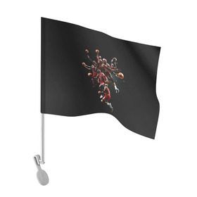 Флаг для автомобиля с принтом Michael Jordan в Тюмени, 100% полиэстер | Размер: 30*21 см | chicago bulls | michael jeffrey jordan | nba. | баскетбол | баскетболист | вашингтон уизардс | майкл джордан | нба | чикаго | чикаго буллз
