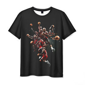 Мужская футболка 3D с принтом Michael Jordan в Тюмени, 100% полиэфир | прямой крой, круглый вырез горловины, длина до линии бедер | chicago bulls | michael jeffrey jordan | nba. | баскетбол | баскетболист | вашингтон уизардс | майкл джордан | нба | чикаго | чикаго буллз